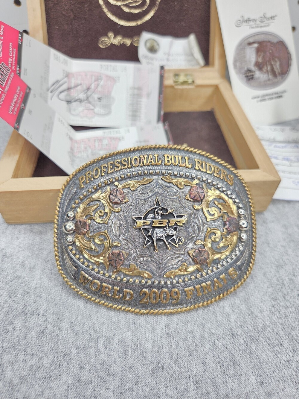 Kody Lostroh Signed 2009 PBR World Finals Belt Buckle Jeffrey Scott 1 of 500